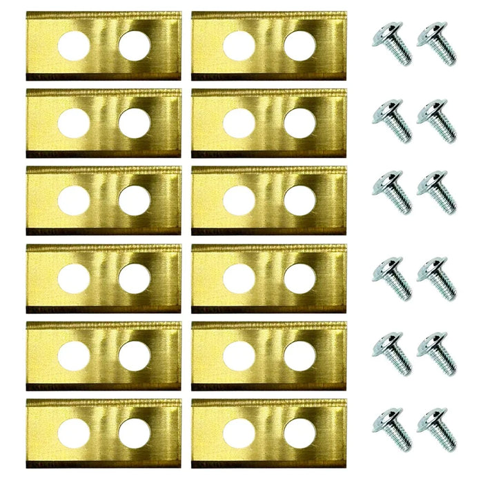 12Pcs For RSDRA-01 Blade Holder Disc Metal Cutting Blades Lawn Mower Replacement Blades - 1