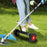 Portable Support Wheel Kit for 26mm Handle Lawn Mower with Support Frame + Mounting Base - 4
