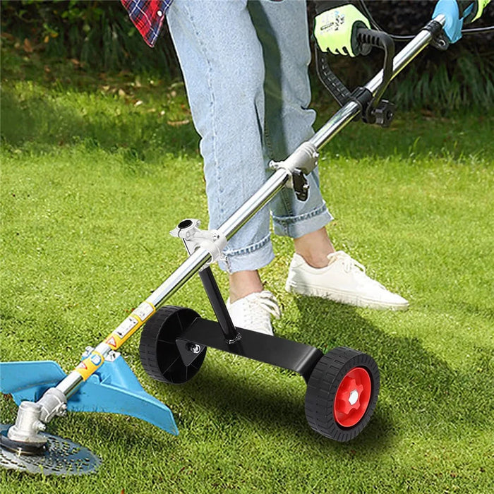Portable Support Wheel Kit for 26mm Handle Lawn Mower with Support Frame + Mounting Base - 4