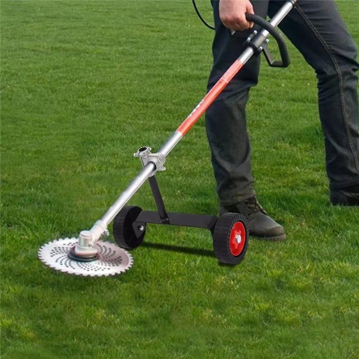 Portable Support Wheel Kit for 26mm Handle Lawn Mower with Support Frame + Mounting Base - 6