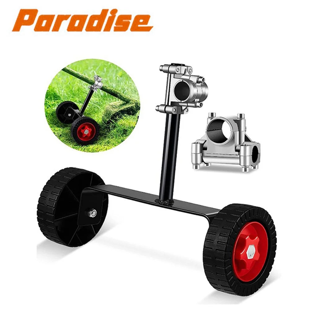 String Trimmer Support Wheels Weed Trimmer Auxiliary Portable Mower Attachment for Grass Cutter - 26 Tube - 2
