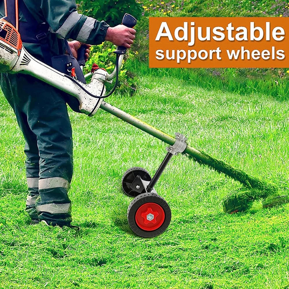 String Trimmer Support Wheels Weed Trimmer Auxiliary Portable Mower Attachment for Grass Cutter - 26 Tube - 5