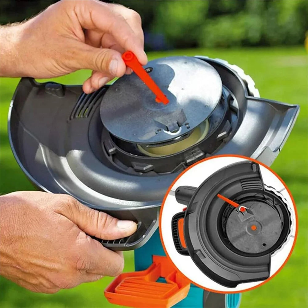 L70 50Pcs Plastic Blades for Gardena 9823 / 9825 / 9820 / 9821 / 9828 Lawn Trimmer Spare Parts - Orange - 7