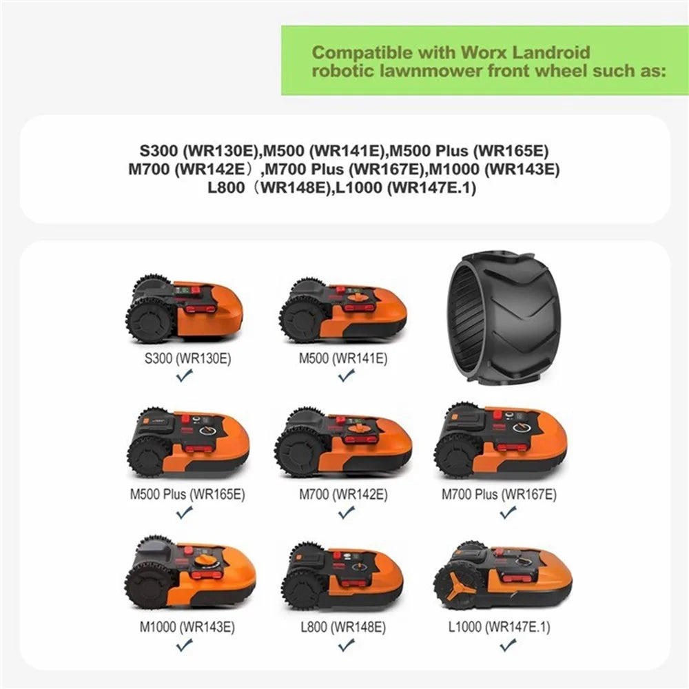 For Worx Landroid S  /  M Series Robotic Lawnmower RSWL-01 Anti Slip Spikes with RSXJ0003 Wheel Protector - 6