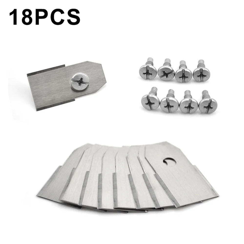 18Pcs for Husqvarna Lawn Mower Stainless Steel Replacement Cutting Blades, 35 x 18mm - 1