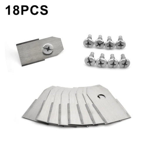 18Pcs for Husqvarna Lawn Mower Stainless Steel Replacement Cutting Blades, 35 x 18mm - 1