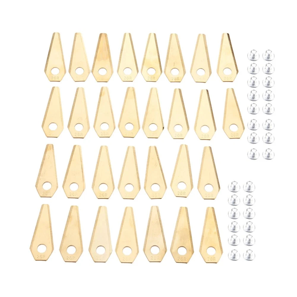 36Pcs For Bosch Indego Electric Lawn Mower Replacement Blades Stainless Steel Cutting Blades, 49 x 19 x 1mm - 5