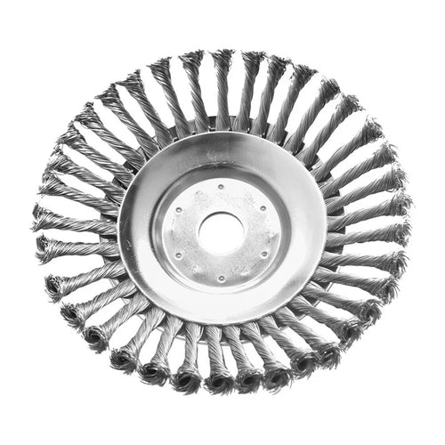8 Inch Garden Weed Brush Cutter Head Carbon Steel Wire Wheel Disc Universal Grass Trimmer Tool - 1