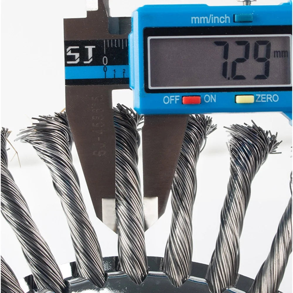 8 Inch Garden Weed Brush Cutter Head Carbon Steel Wire Wheel Disc Universal Grass Trimmer Tool - 4