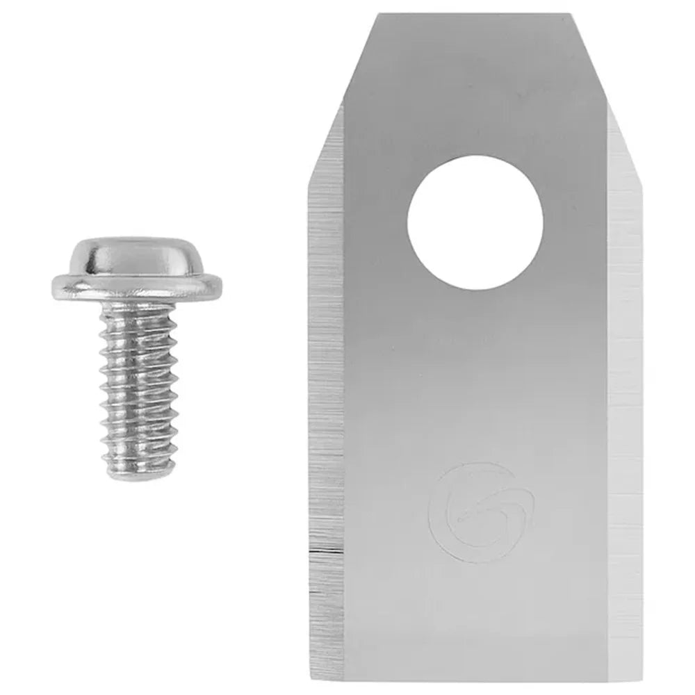 12Pcs 35x18x0.9mm Replacement Blades Stainless Steel with Screws for Ecovacs Goat Robot Mower - 2