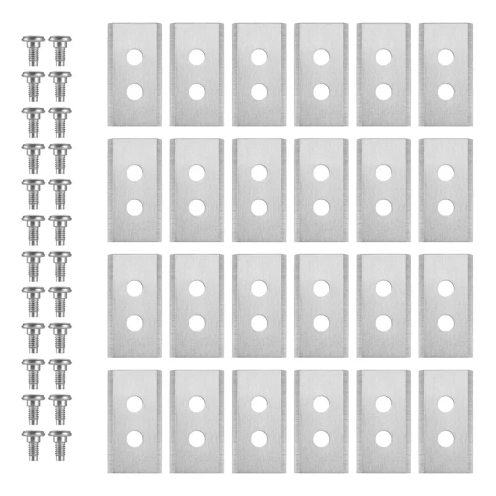 24Pcs 35x18x0.75mm Robotic Mower Blades Stainless Steel Replacement Blades for Mammotion Luba Yuka Robot Mower - 1