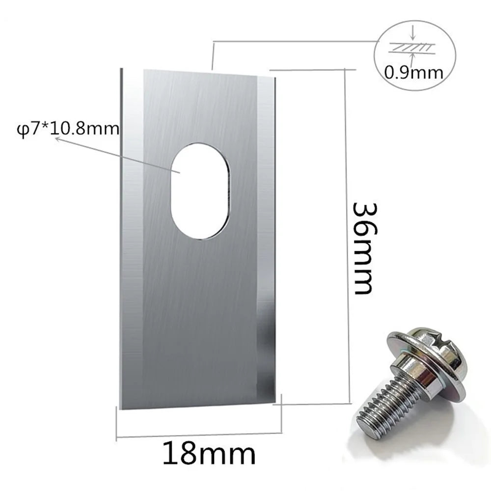 12Pcs 36x18x0.9mm Replacement Blades Silver Robotic Mower Blades for Dreame A1 A2 Mova 600 1000 Robot Lawn Mower - 5