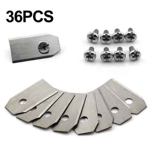 36Pcs 35x18mm Robotic Mower Blades Replacement Blades Kit with Screws for Husqvarna Automower Gardena - 1
