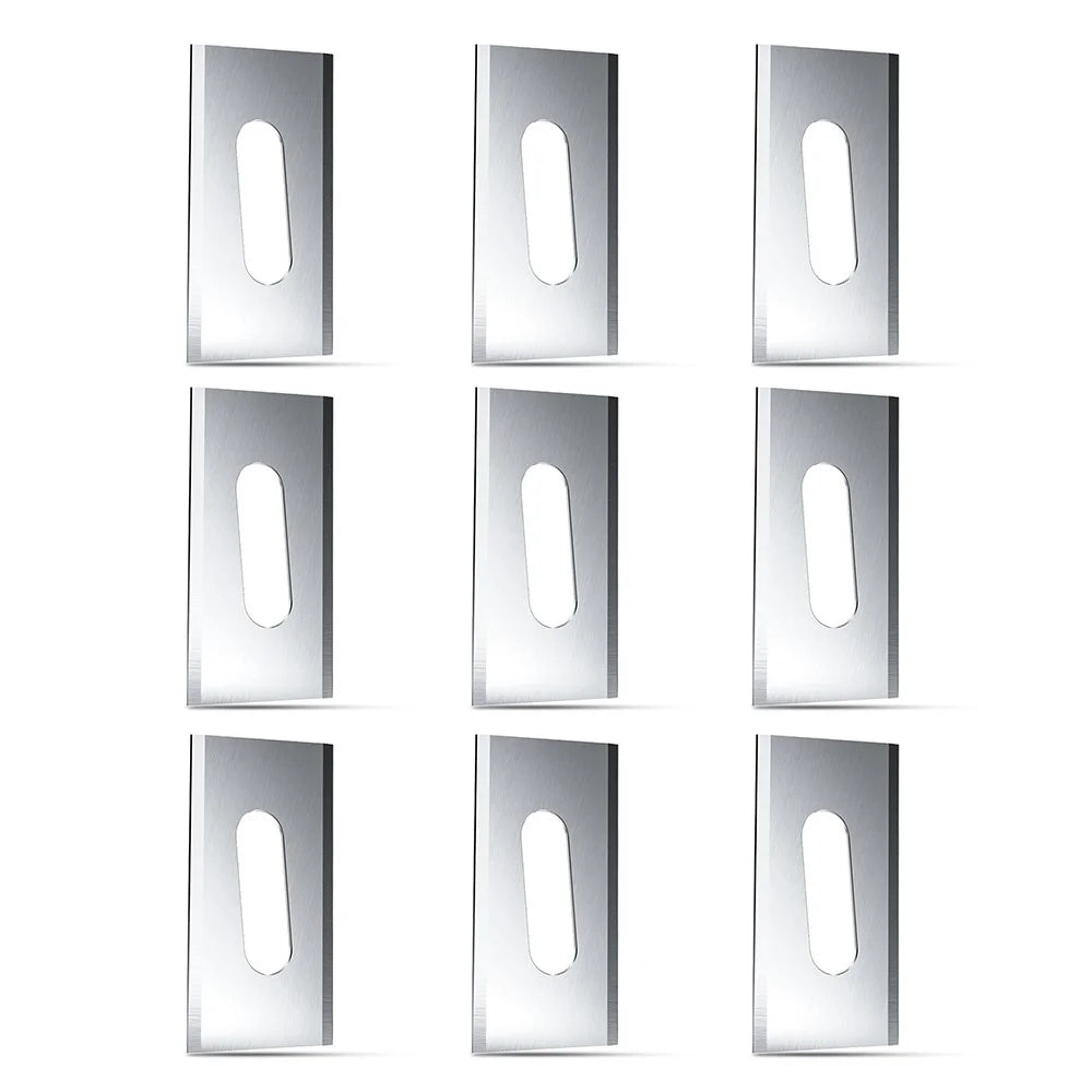 9Pcs 34.1x17.8x0.63 mm Replacement Blades for Stihl iMOW EVO Robot Mower Stainless Steel Cutting Blades - 1