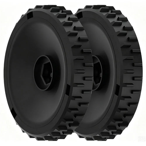 RIS-H&G-001 2Pcs Replacement Rear Wheels for Gardena R38Li / R40Li / R50Li / Husqvarna Automower 105 / 305 Lawn Mower - Black - 1