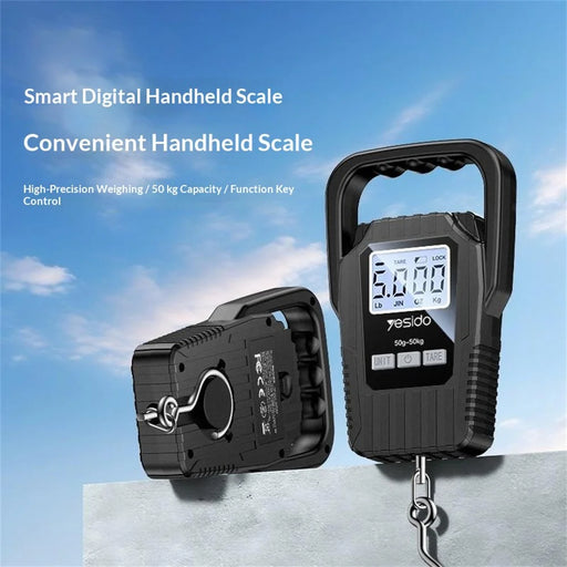 YESIDO MG44 Digital Hanging Scale 50kg LCD Backlight Portable Luggage Scale for Travel Kitchen - Black - 2
