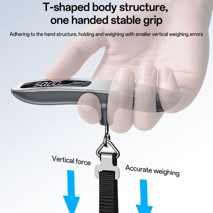 YESIDO MG41 Portable Electronic Luggage Scale 50kg LCD Display Travel Weight Scale - Grey - 7