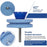 10Pcs Lawn Mower Blade Sharpener Double-Layer Universal Rotary Garden Tool - Blue - 2