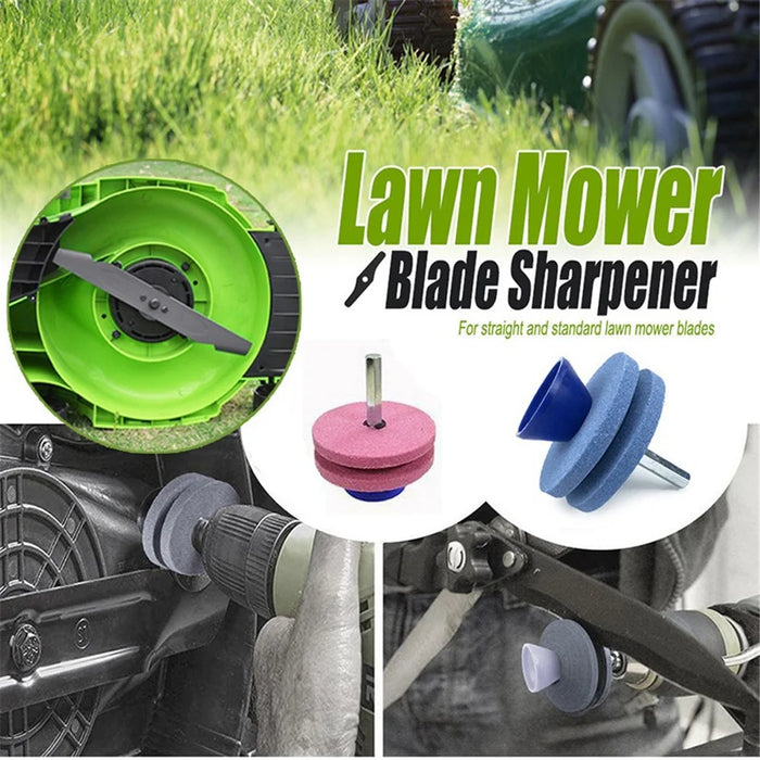 10Pcs Lawn Mower Blade Sharpener Double-Layer Universal Rotary Garden Tool - Blue - 5