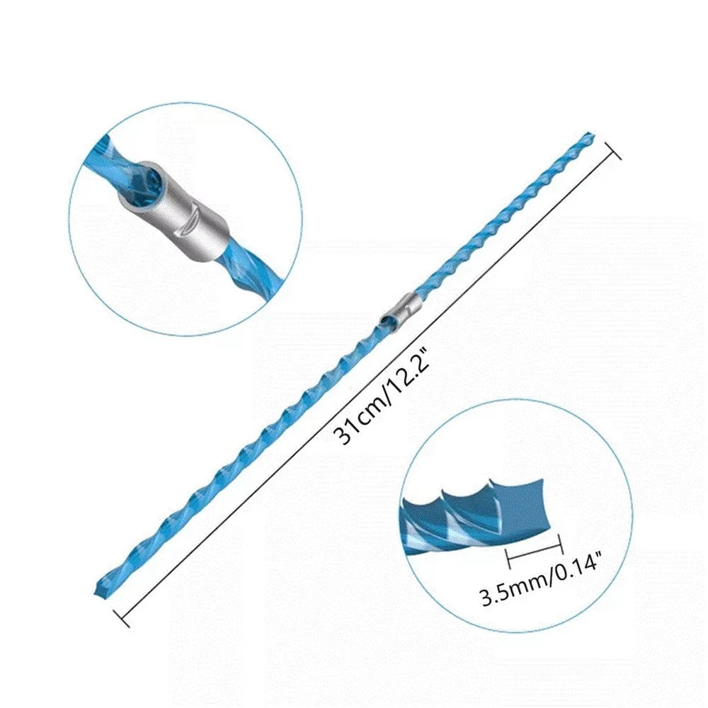 10Pcs 31cm Nylon Trimmer Line for Bosch ART 30 Combitrim, ART 30-36LI, F016800182 Replacement Thread with Buckle, Blue - 5