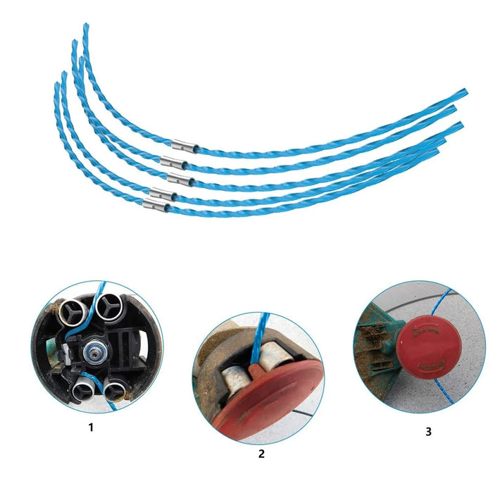 40Pcs Heavy Duty Trimmer Line for Black & Decker GL685 / GL680 / GL690 / A6487, 40cm Nylon Thread with Buckle, Blue - 2