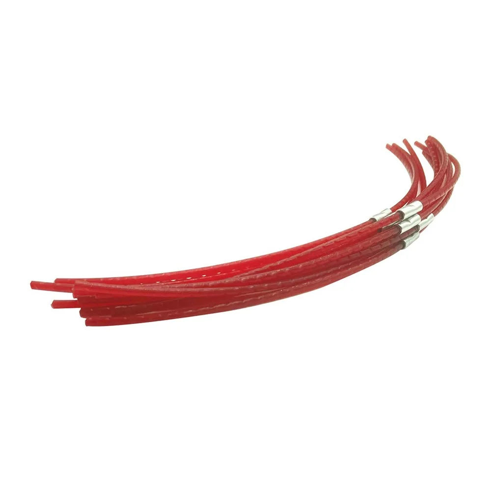 10Pcs F016800181 Trimmer Line for Bosch ART 26 Combitrim Brush Cutter 39cm Nylon Strips with Buckle, Red - 1