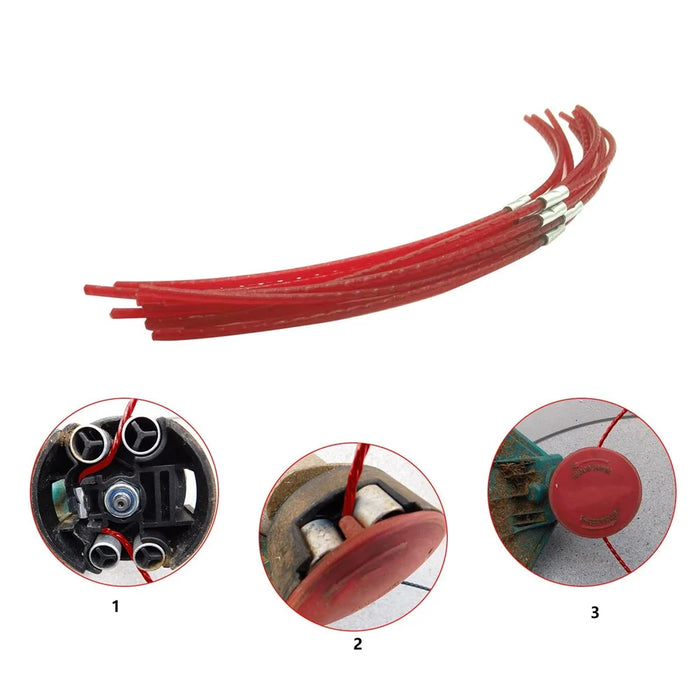 F016800181 30Pcs Replacement Spool Line for Bosch ART 26 Combitrim Trimmer Nylon Line with Buckle - 2
