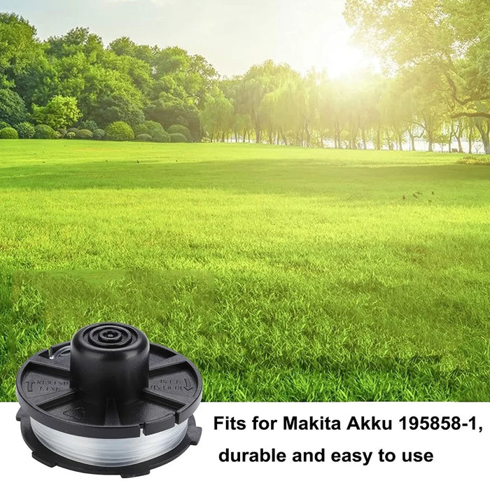 For Makita Akkusense DUR181Z / DUR181RF / DUR181 Lawn Mower 1 Spool Thread Reel+1 Spool Cap+1 Spring - 4