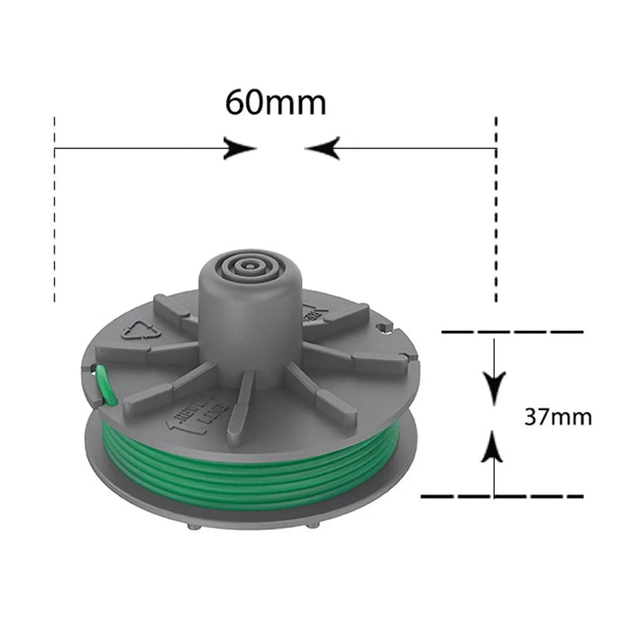3Pcs Replacement Lawn Mower Spools for Gardena 5309-20 Parts Grass Trimmer Wire Reels - 7