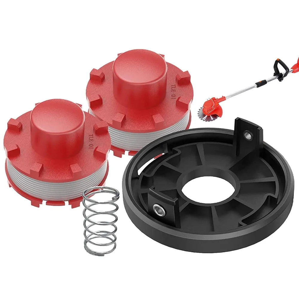 2 Spool+1 Cap+1 Coil Spring for Einhell Lawn Mower Replacement Parts Set - 3