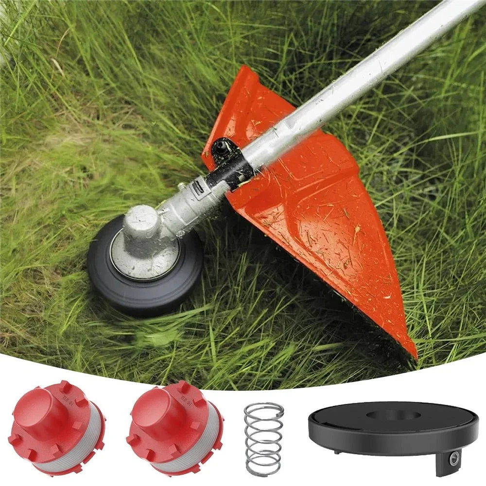 2 Spool+1 Cap+1 Coil Spring for Einhell Lawn Mower Replacement Parts Set - 7