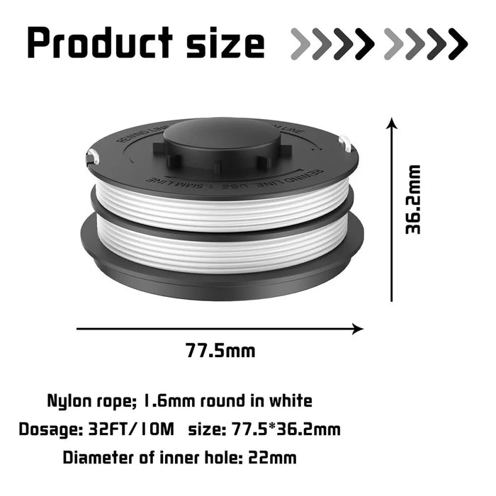 10PCS For Einhell 3405685 (TLE-02) Lawn Mower Replacement Parts Spools Wire Reels - 5