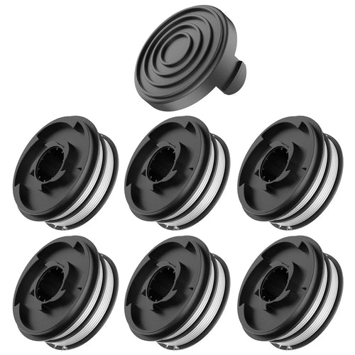 For Einhell RTV 400 / RTV 550 / RTV 550 / 1 Lawn Mower 6 Spool + 1 Cap Spare Part, 3405685 / TLE-02-1 - 1