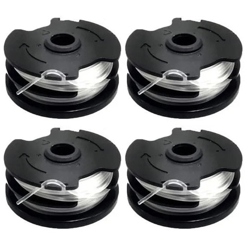 Set Of 4 Wire Reels for Parkside Lawn Mower Replacement Spools Parts TLP-01 - 1