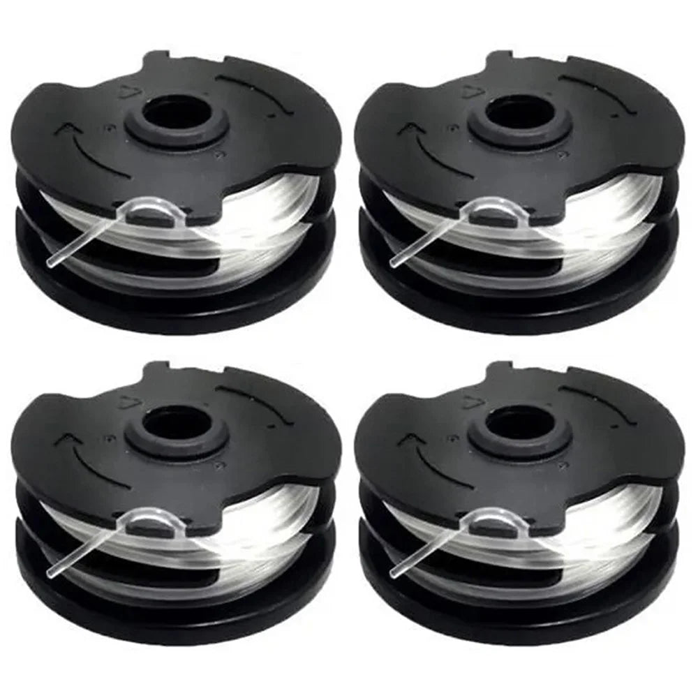 Set Of 4 Wire Reels for Parkside Lawn Mower Replacement Spools Parts TLP-01 - 1