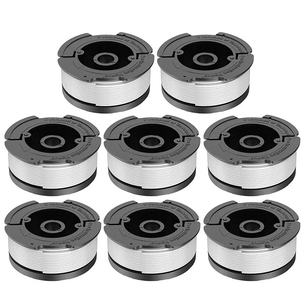 8Pcs Replacement Spool for Black & Decker GH400 / GH500 / GH600 Lawn Mower Wire Reels, AF-100-3ZP - 1