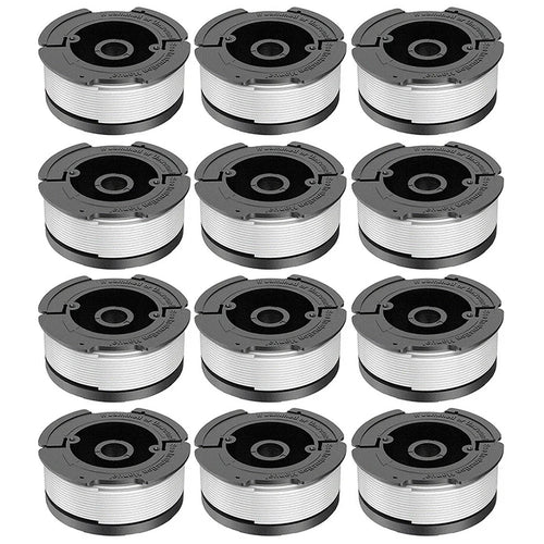12Pcs AF-100-3ZP Wire Reels for Black & Decker GH610 / GH912 Replacement Lawn Mower Spools - 1