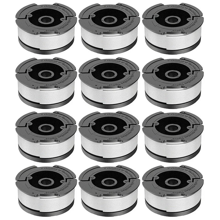12Pcs AF-100-3ZP Wire Reels for Black & Decker GH610 / GH912 Replacement Lawn Mower Spools - 1