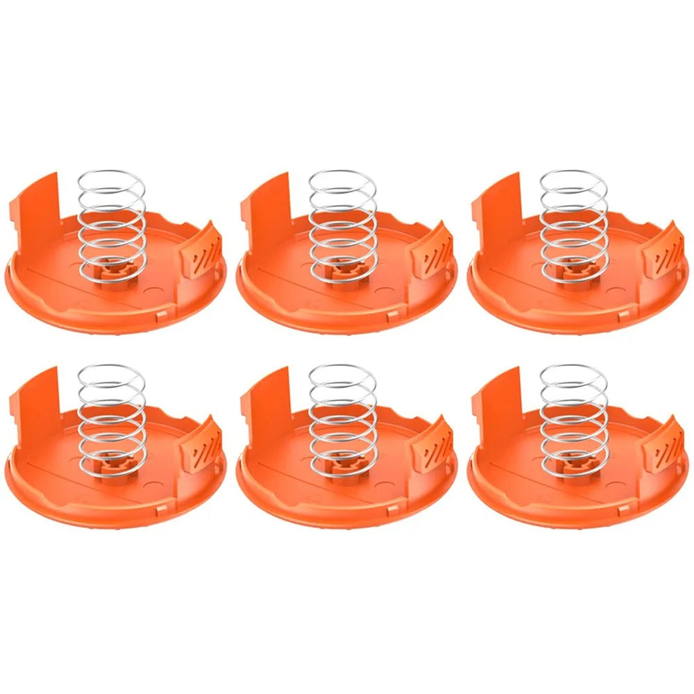 Lawn Mower Parts for Black & Decker GH400 / GH500 / GH600 6 Spool Cap + 6 Spring, RC-100-P - 1