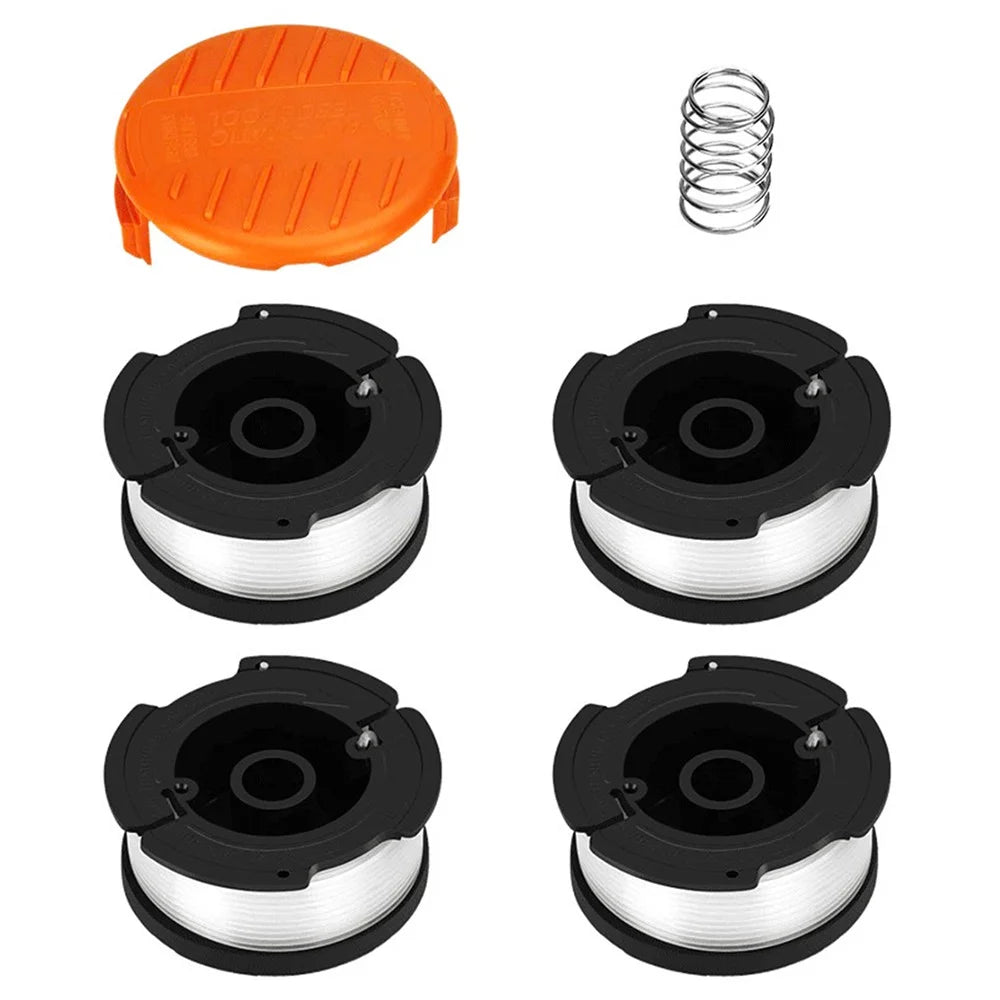 AF-100-3ZP+RC-100-P For Black & Decker LSTE525 / NST2118 4 Spool + 1 Cap + 1 Spring Lawn Mower Part - 1