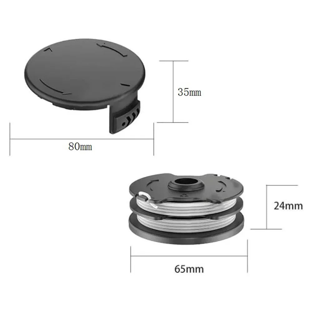 For Parkside Lawn Mower 2 Spool + Grass Trimmer Spool Cap, TLP-01 / TLP-01-1 - 4