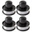 4Pcs RS-136-BKP For Black & Decker ST1000 / ST3000 Lawn Mower Spools Replacement Parts - 1