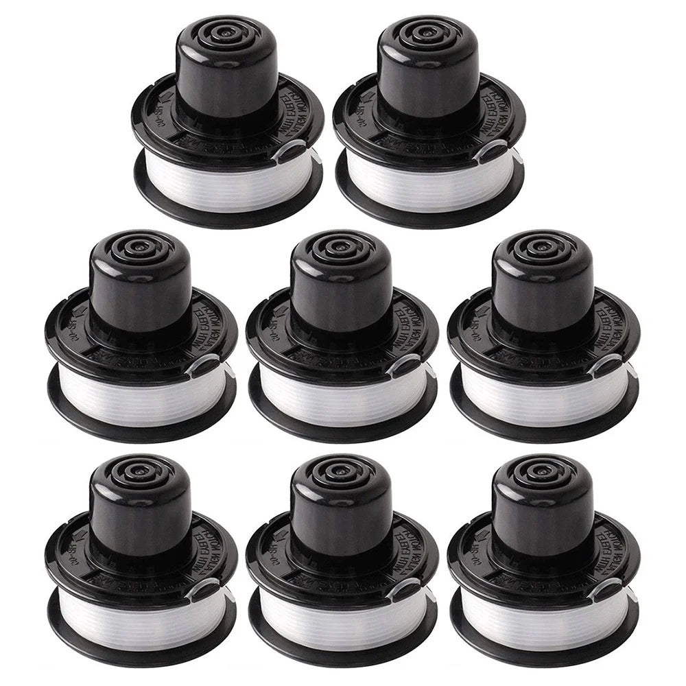 8 Pieces Spools RS-136-BKP Replacement Wire Reels for Black & Decker Lawn Mower - 1