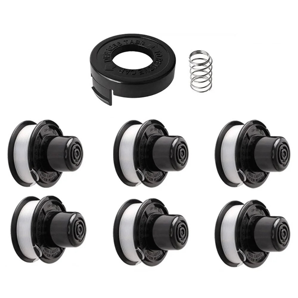 For Black & Decker ST1000 / ST3000 / ST4000 / ST4500 Six Spool + Cap + Spring, RS-136-BKP+682378-02 - 1
