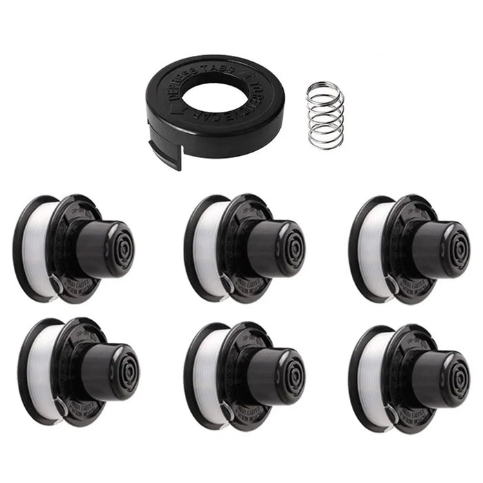 For Black & Decker ST1000 / ST3000 / ST4000 / ST4500 Six Spool + Cap + Spring, RS-136-BKP+682378-02 - 1