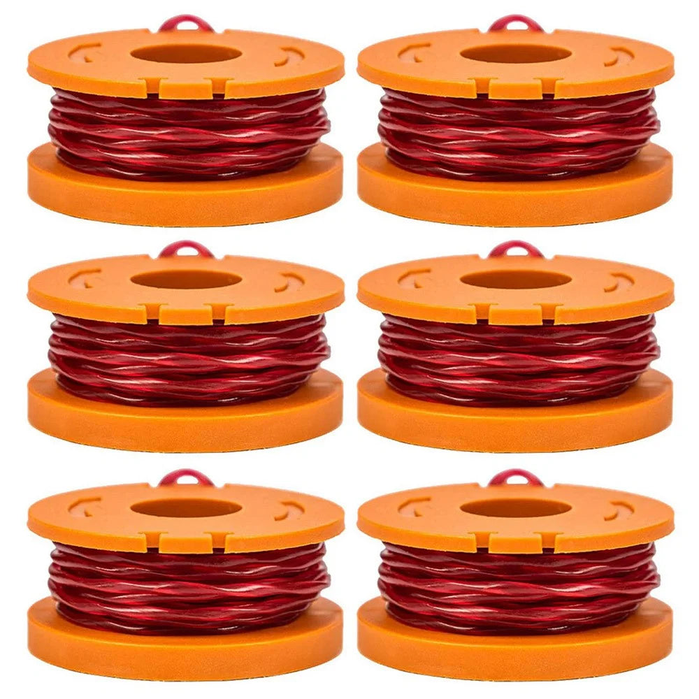 For Worx Lawn Mower WA0010 Spools Replacement Wire Reels (6 Pieces) - 1
