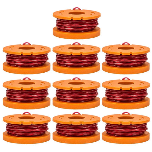10 Pieces Nylon Trimmer Lines Replacement Spools for Worx Lawn Mower Accessories - 1