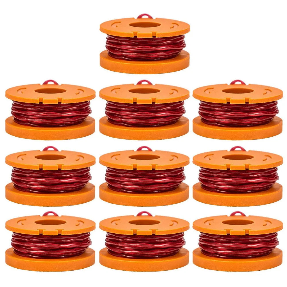 10 Pieces Nylon Trimmer Lines Replacement Spools for Worx Lawn Mower Accessories - 1