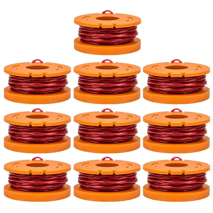 10 Pieces Nylon Trimmer Lines Replacement Spools for Worx Lawn Mower Accessories - 1
