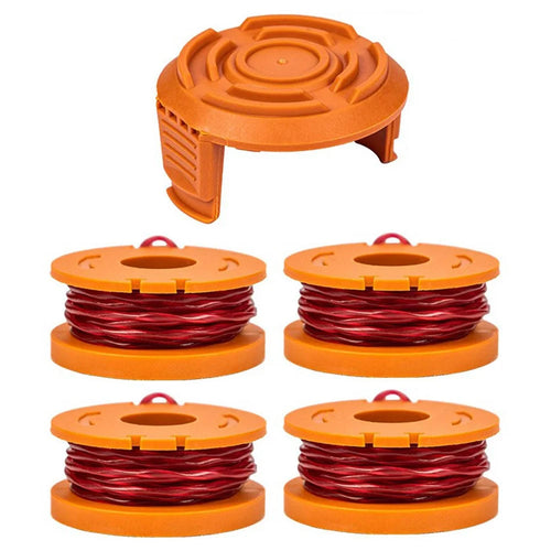 WA0010+WA6531 Lawn Mower Parts For Worx WG150 / WG151 / WG163 4 Spool+1 Cap - 1